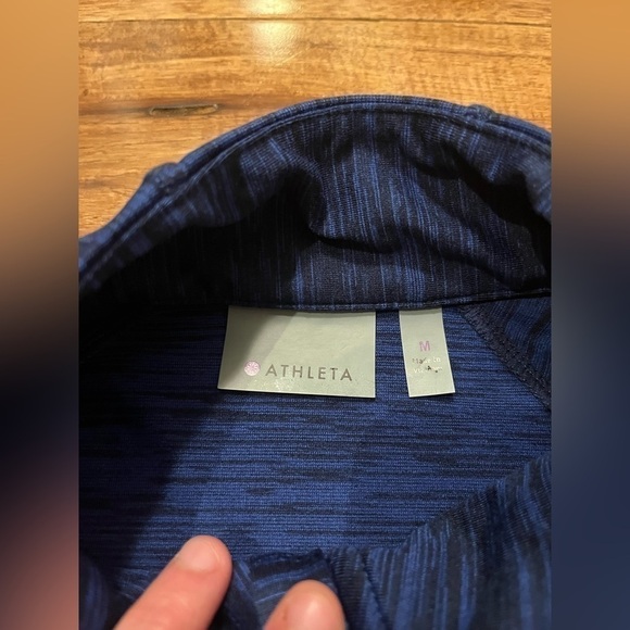 ATHLETA Blue 1/4 Zip Sweater Size Medium - Picture 2 of 4